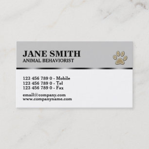 Carte De Visite L'aide animale d'animal familier de