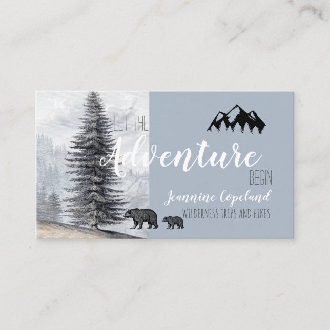 Carte De Visite Laisser L'Aventure Commencer À Porter Guide Wilder (Devant)