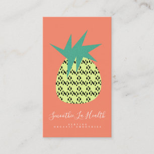 Carte De Visite Lait de Smoothie Secouer l'ananas à la purée