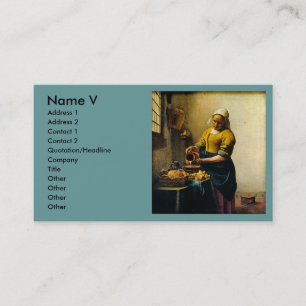 Carte De Visite Lait se renversant de la bonne de Vermeer (circa