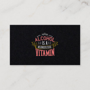 Carte De Visite L'Alcool Est Une Vitamine Incomprise