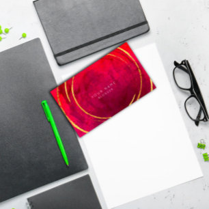 Carte De Visite L'aluminium d'or géométrique tropical rose entoure