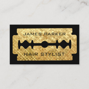 Carte De Visite Lame Razor Faux Barber Hair Styliste