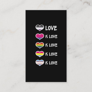 Carte De Visite L'amour est la fierté de l'amour, l'égalité des