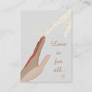 Carte De Visite L'amour est pour tous Spirituel Universal Hands Bu