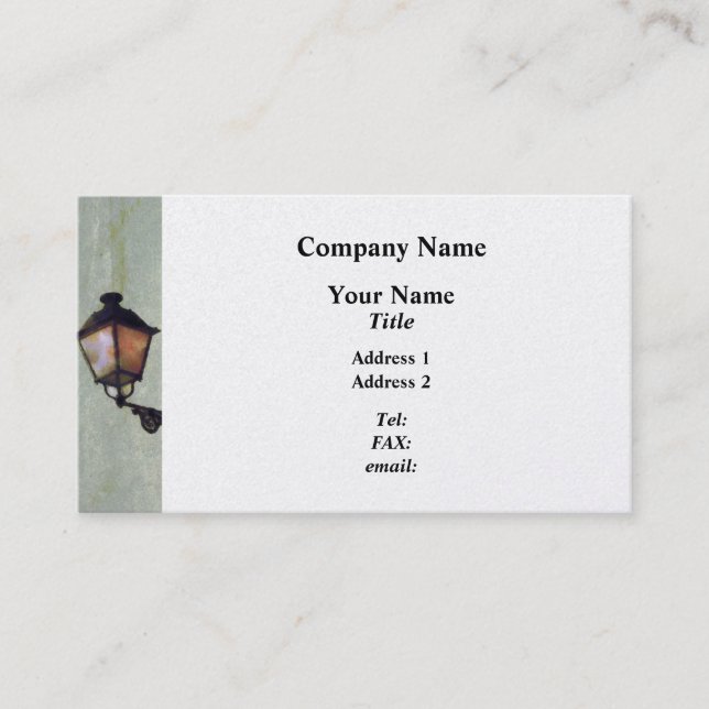 Carte De Visite Lampe de rue San Juan (Devant)