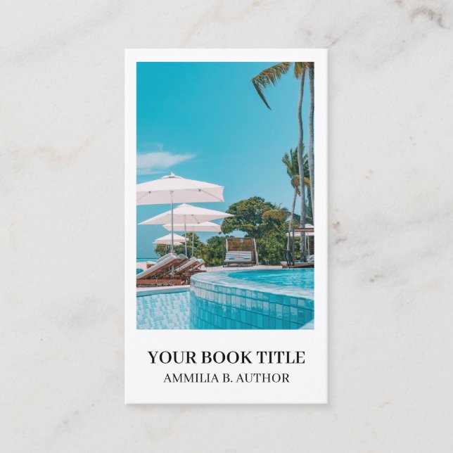 Carte De Visite Lancement de livre | Conception de logo promotionn (Devant)
