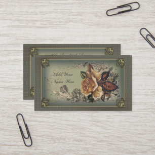Carte De Visite L'anglais vintage jaune s'est levé