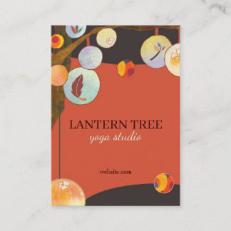 Carte De Visite Lanterne arbre unique Yoga