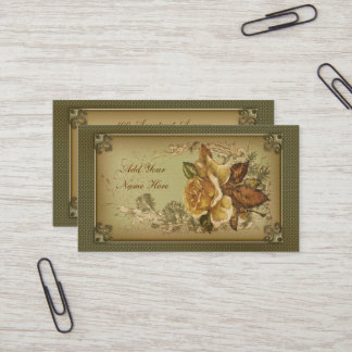 Carte De Visite L'antiquité jaune s'est levée