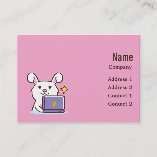 Carte de visite lapin (Devant)