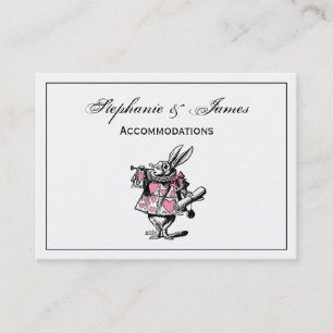 Carte De Visite Lapin Blanc Trompettiste Alice Av Wonderland Rose