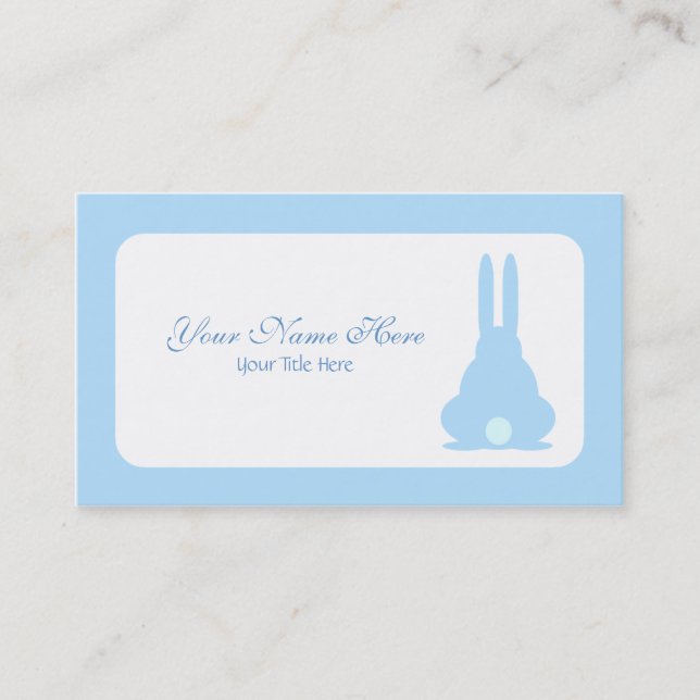 Carte De Visite Lapin bleu (Devant)