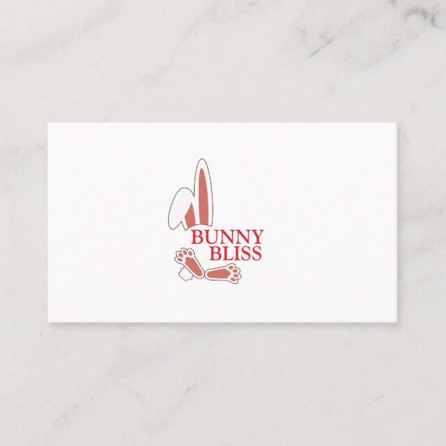 Carte De Visite Lapin Kawaii qui regarde (Devant)