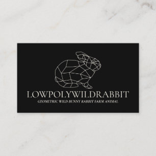 Carte De Visite Lapin Lapin Lapin Lapin De Lowpoly
