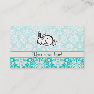 Carte De Visite Lapin mignon ; Teal