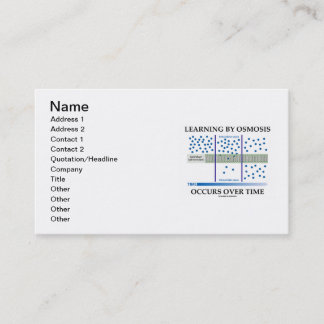 Carte De Visite L'Apprentissage Par Osmose Se Produit Au Fil Du Te