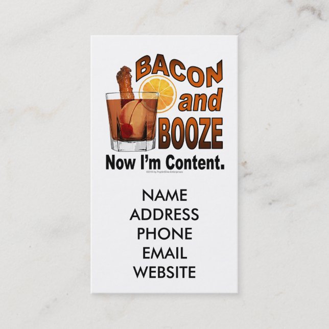 Carte De Visite LARDON et BOISSON! Maintenant, je suis Contente. (Devant)