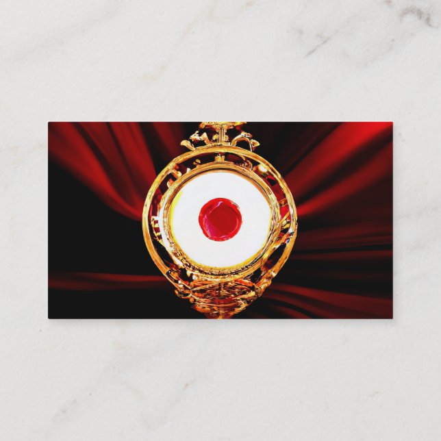 Carte De Visite L'art IA d'un miracle eucharistique (Dos)