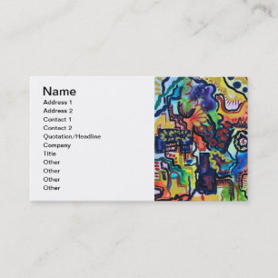 Carte De Visite L'art moderne peint à la main dans les jardins d'E