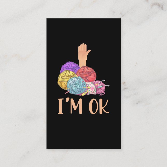 Carte De Visite L'artisanat Crochet accro Mère Tante Yarn Lover (Devant)
