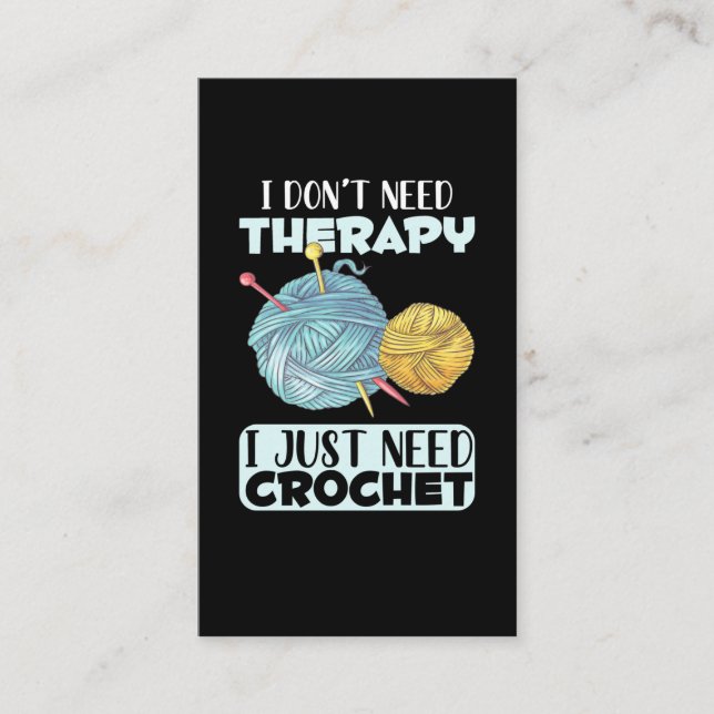 Carte De Visite L'artisanat et le Crochet accro à la perruque (Devant)