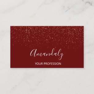 Carte De Visite L'ARTISTE DE MAKEUP Burgundy Gold