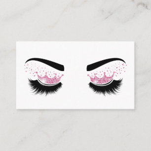 Carte De Visite L'artiste de maquillage Crown Lashes Beauty Salon 