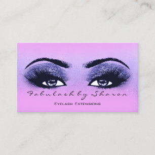 Carte De Visite L'artiste de maquillage Eyebrook Lash Pink Blue Na