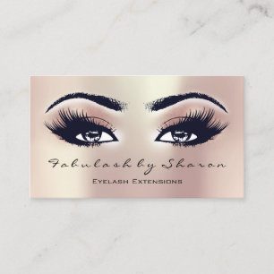Carte De Visite L'artiste de maquillage Eyebrow Lashes Rose Pearl