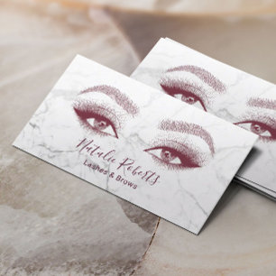 Carte De Visite L'artiste de maquillage Eyelash lance un salon de 