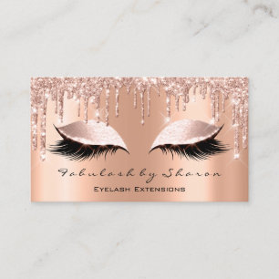 Carte De Visite L'artiste de maquillage Eyelash Parties scintillan