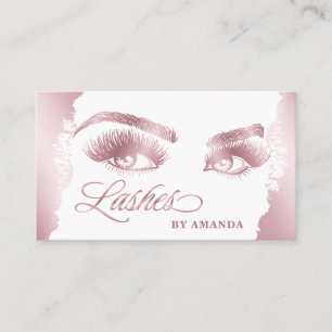 Carte De Visite L'artiste de maquillage Lash Eyebrow Lashes Rose G