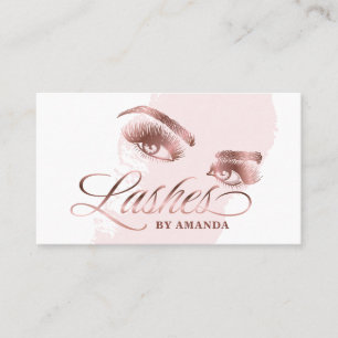 Carte De Visite L'artiste de maquillage Lash Eyebrow Lashes Rose G