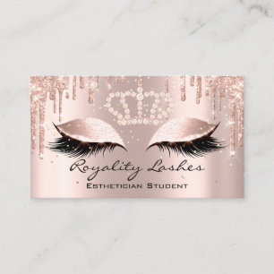 Carte De Visite L'artiste de maquillage royal Lashes Parties scint