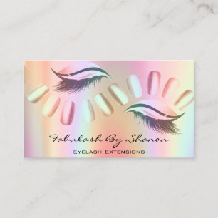 Carte De Visite L'artiste maquillage Nails Eyelash Extension Holog