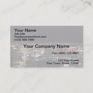 Carte De Visite Las Vegas la nuit