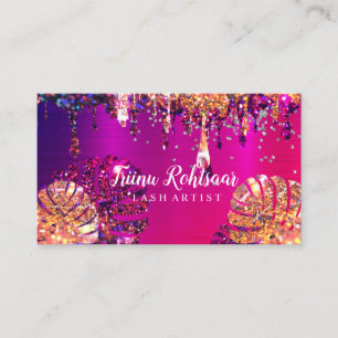 Carte De Visite Lash Artiste Parties scintillant Sparkling Rose Ca