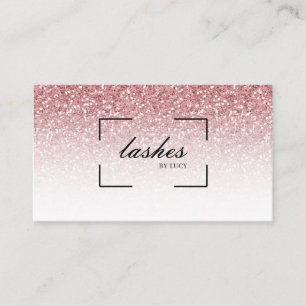 Carte De Visite Lash Bar Beauté Salon Rose Gold Parties scintillan