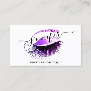 Carte De Visite Lash de maquillage professionnel QR Code Logo rose