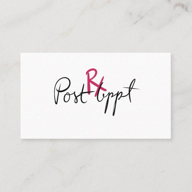 Carte De Visite Lash Extensions Aftercare Card - Rx (Devant)