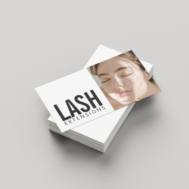 Carte De Visite Lash Extensions Eyelash profil femme photo (Perfect for business)