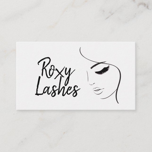 Carte De Visite Lash Extensions Eyelashes Brows Salon (Devant)