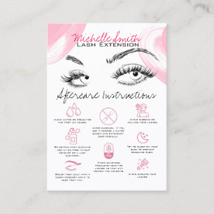 Carte De Visite Lash extensions Pink Afcare Référer un ami