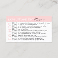 Lash Lift et Tint évite les conseils de post-soins