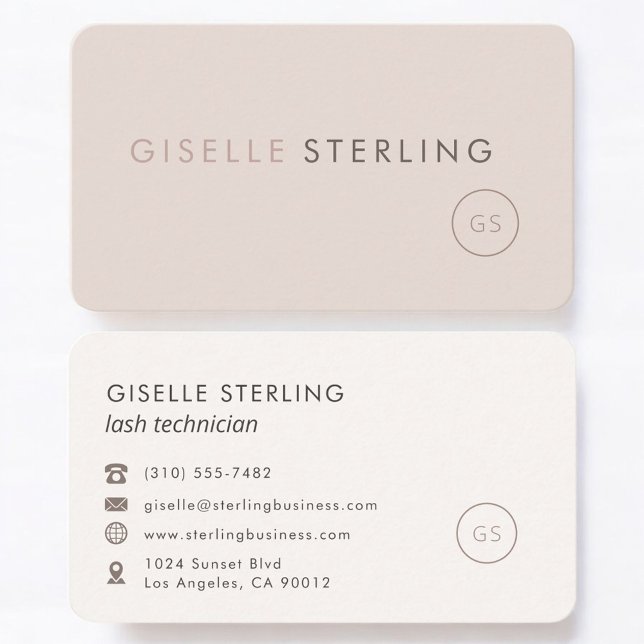 Carte De Visite Lash Technician Feminine Professional (Créateur téléchargé)