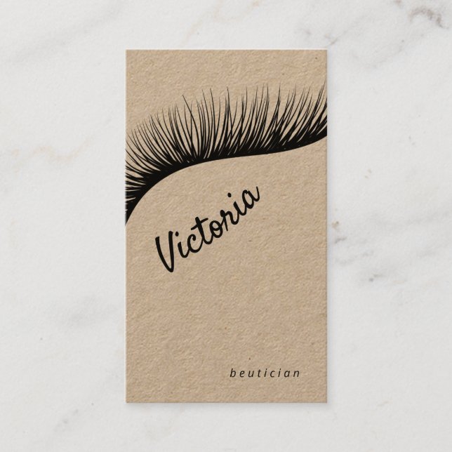 Carte De Visite Lashes Artiste de maquillage rustique eyelash Busi (Devant)