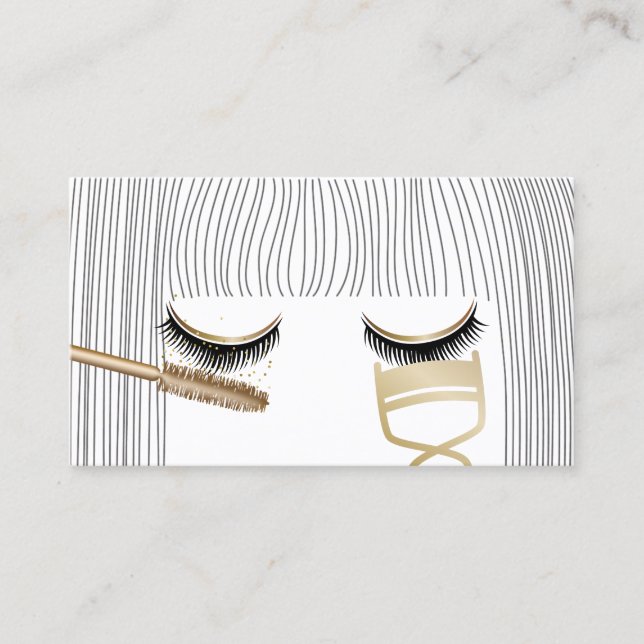 Carte De Visite Lashes Artiste maquillage Beauté Girl Salon (Devant)
