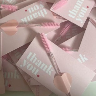 Carte De Visite Lashes Artiste maquillage Cute Lash Bar Brosse ros