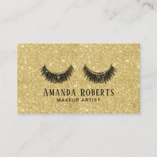 Carte De Visite Lashes Artiste maquillage Moderne Parties scintill